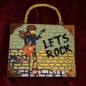Vintage Let's Rock Cigar  Box Bag